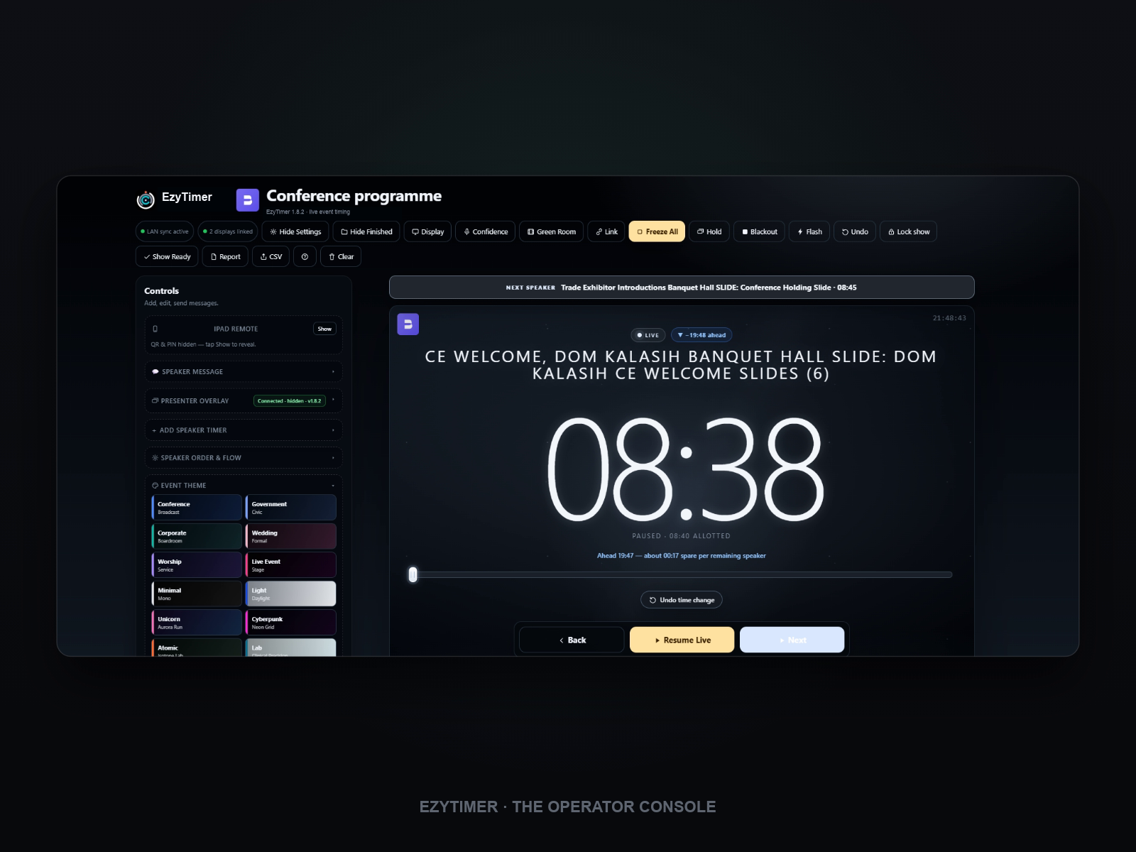 EzyTimer controller layout
